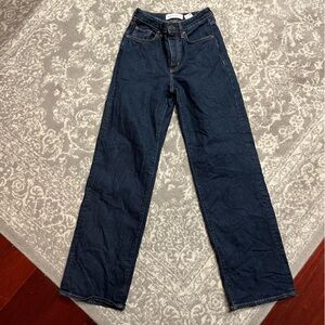 Aritzia Denim Forum Remy Curve-Fit Hi-Rise Wise Jean, Dark Blue, 26T